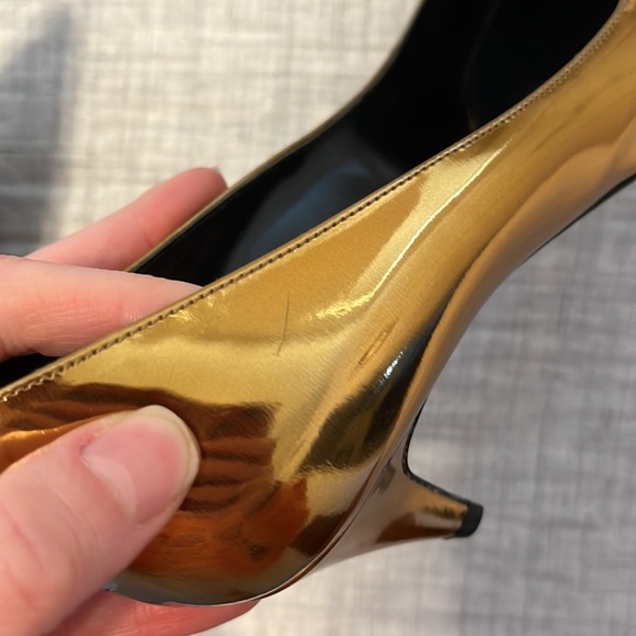 NIB Saint Laurent Kiki pumps in Egypt gold - Picture 6 of 7